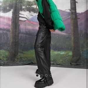 ASOS leather look combat utility pants